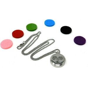 Heart Love Essential Oil Diffusing Locket  Aromatherapy Stainless Steel USA Ship